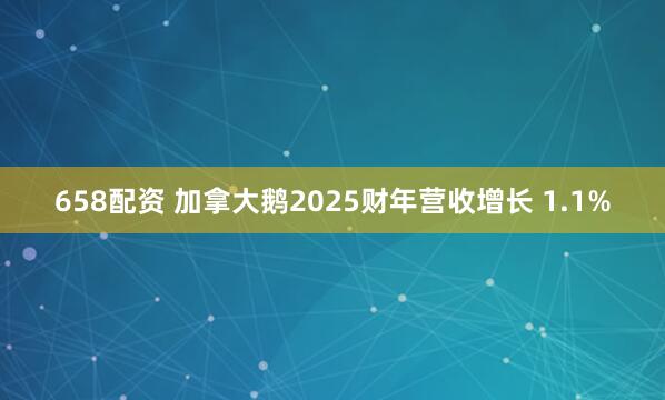 658配资 加拿大鹅2025财年营收增长 1.1%